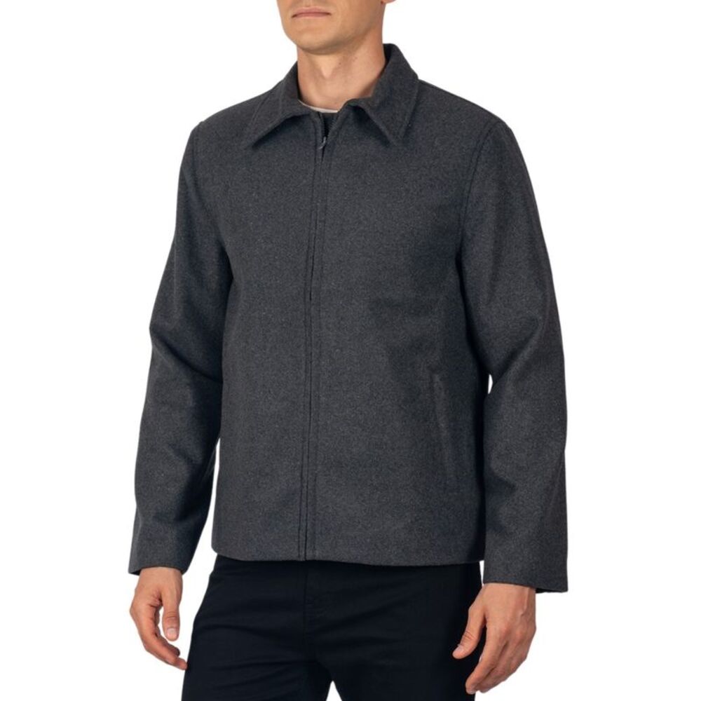 Alpine Swiss Grant Mens 28" Open Bottom Jacket Wool Blend JD Bomber Coat Zipered - Picture 8 of 10